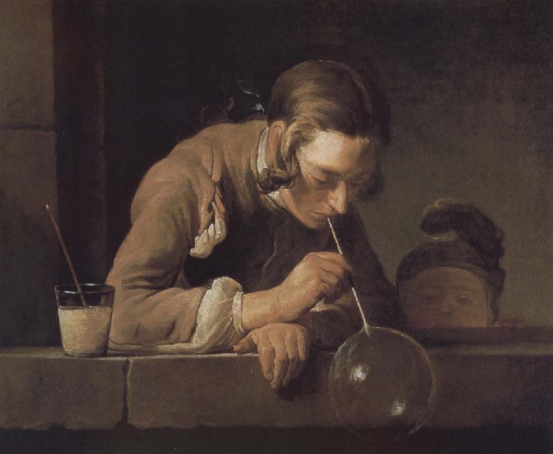 Jean Baptiste Simeon Chardin Blowing bubbles juvenile